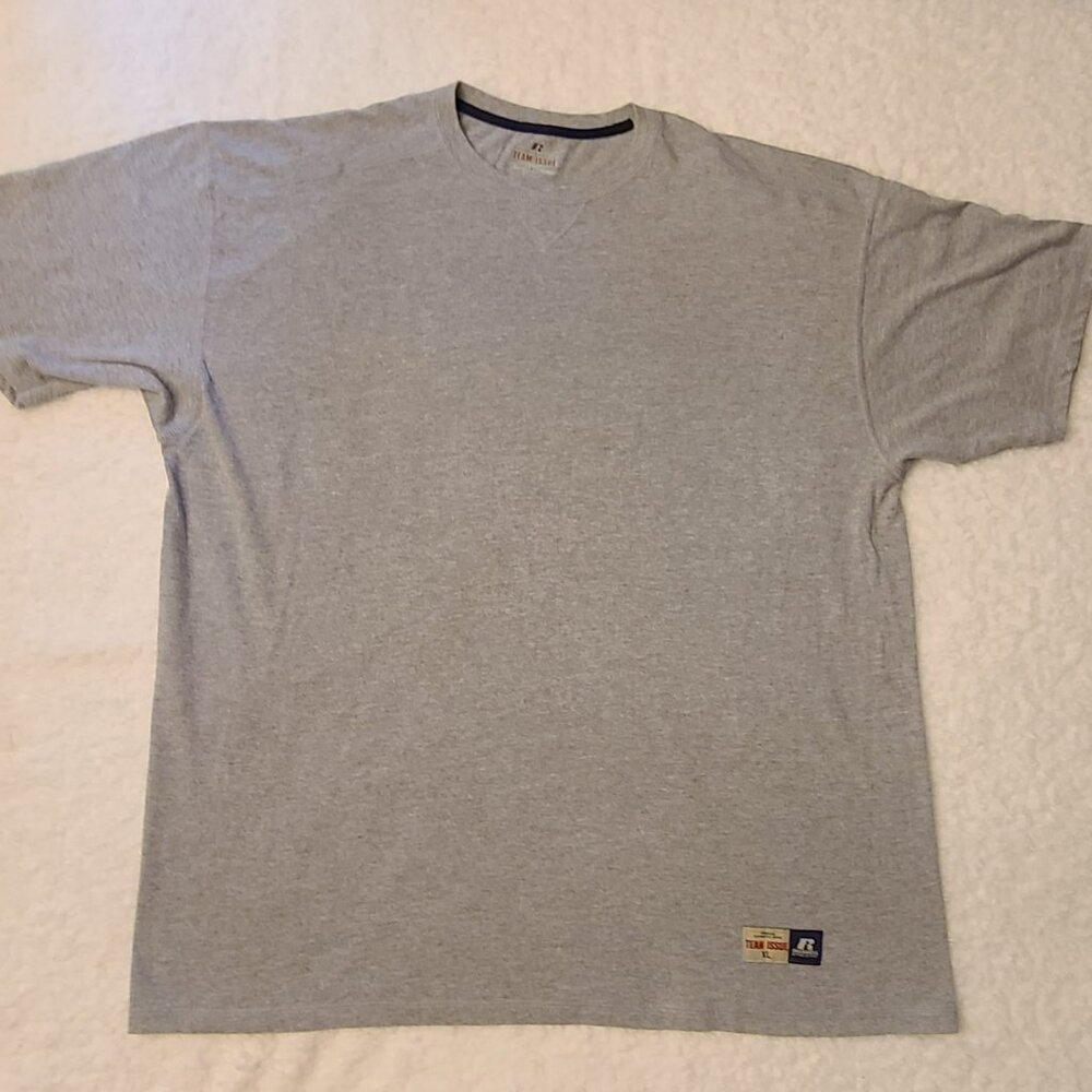 Russell Athletic Team Issue Tshirt Vintage 90's Y2K Short Sleeve Gray NFL Sports